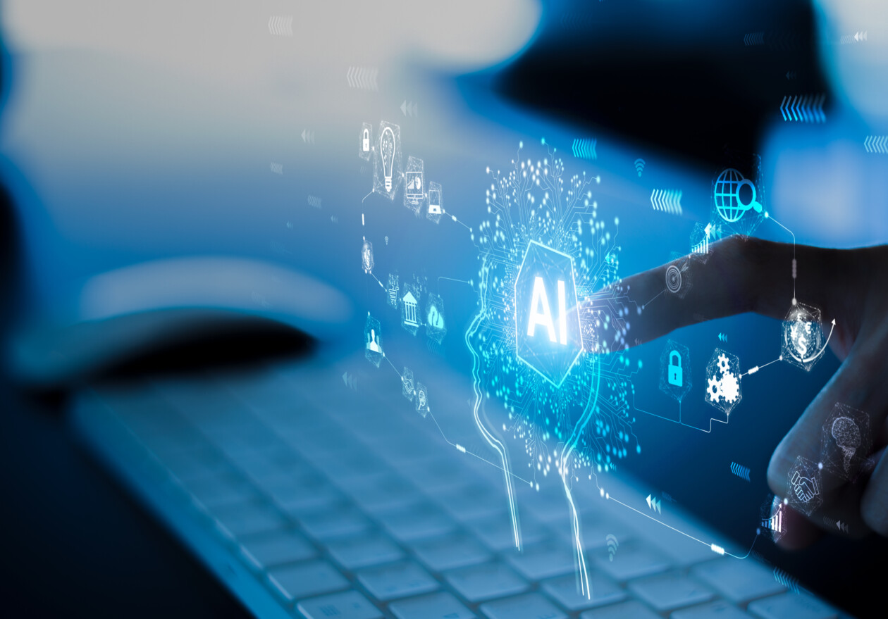 Business people using ai technology. digital transformation change management, internet of things. new technology big data and business process strategy, customer service management, cloud computing
